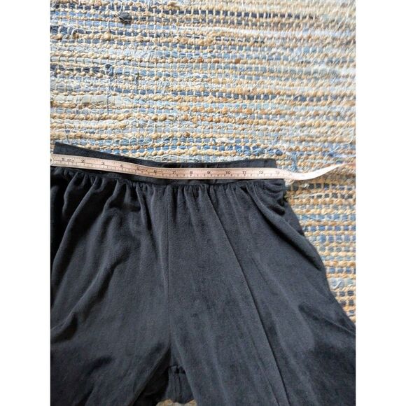 Steve Madden Velvet Pants S Black Flared High Rise Dress Casual Soft Y2K Baddie - Picture 6 of 7